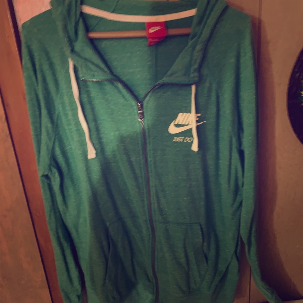 Green Nike hoodie